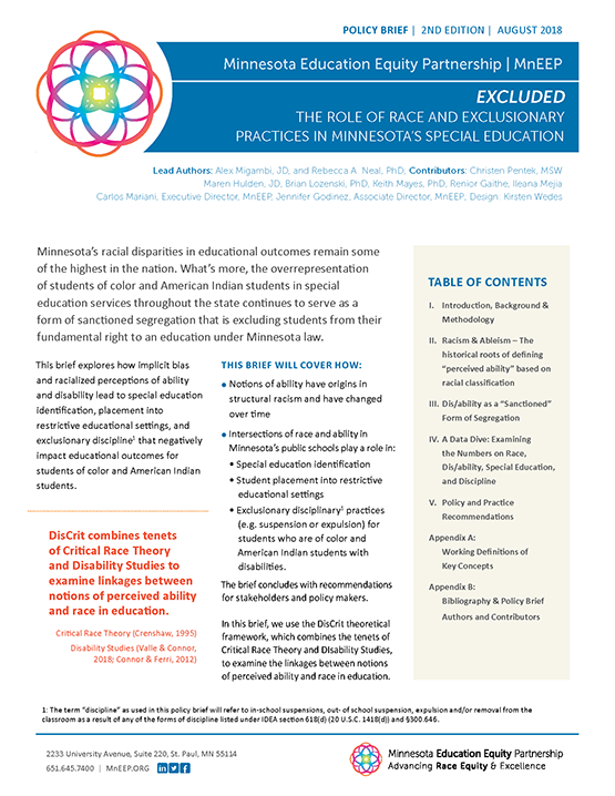 Excluded - how race plays a role in exclusionary practices in special education in Minnesota
